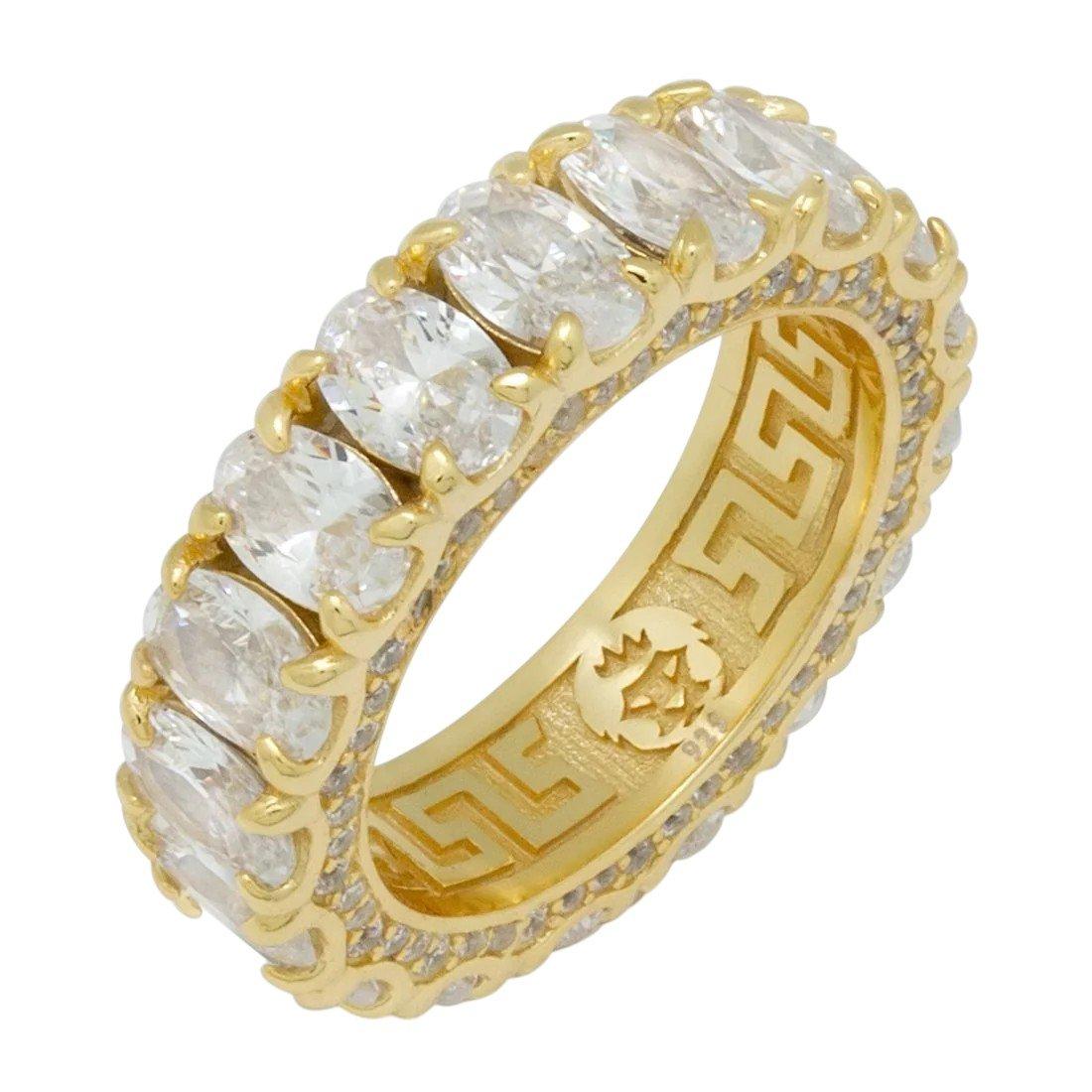King Ice Oval-Cut Ring - Gold - GOLD
